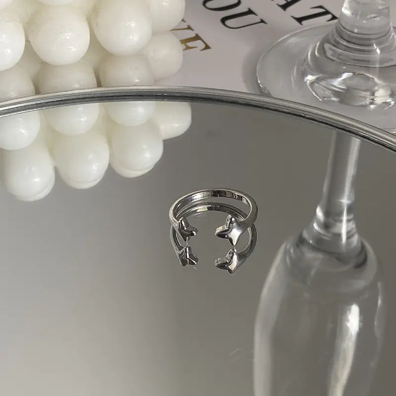 Stylish Zircon Cross Ring for Women