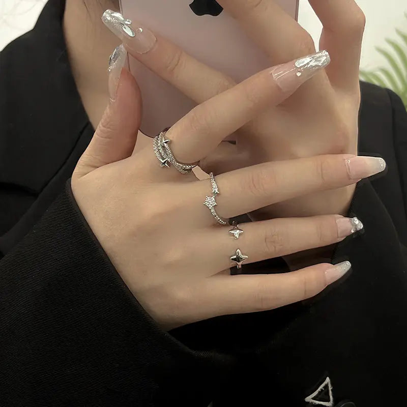 Stylish Zircon Cross Ring for Women